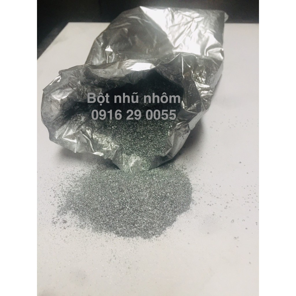 [HN] Bột nhũ pha sơn (Bột Nhũ bạc nhôm siêu mịn không dầu)