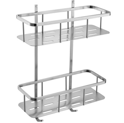 Kệ inox 304 đa năng 2 tầng kệ rổ inox 304 phòng tắm nhà bếp cao cấp 14x37cm