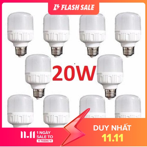 Combo 10 bóng đèn Led 20W 30w 40w 50w cao cấp tiết kiệm năng lượng điện. Bảo hành: 12 Tháng