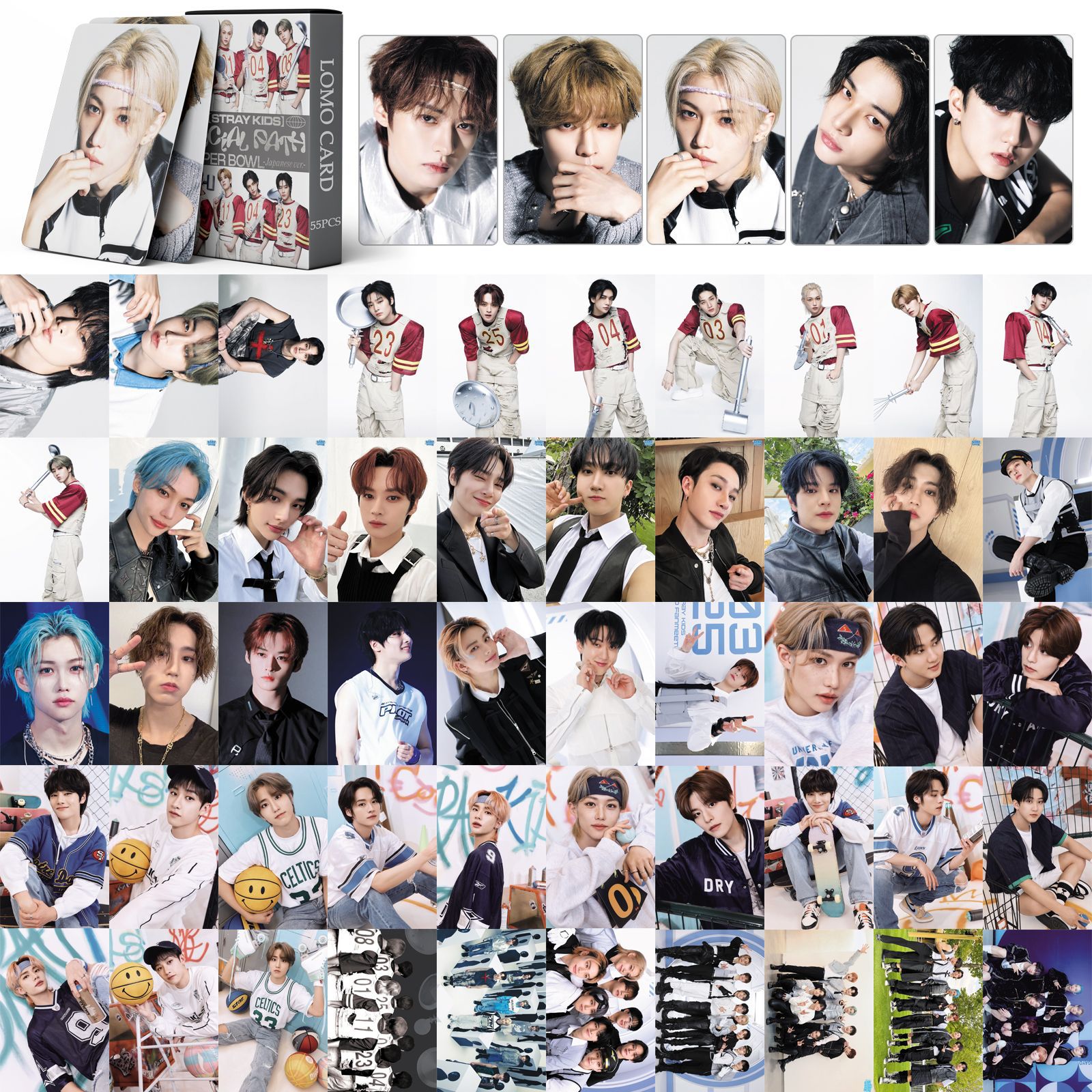 Set 55 lomo card Stray Kids Supe Bowl Japan 2023