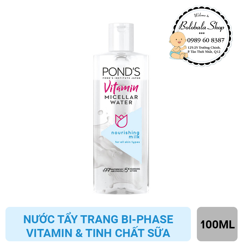 [Hcm]Nước Tẩy Trang Bi - Phase Vitamin Và Tinh Chất Sữa Ponds Micellar Water 100Ml