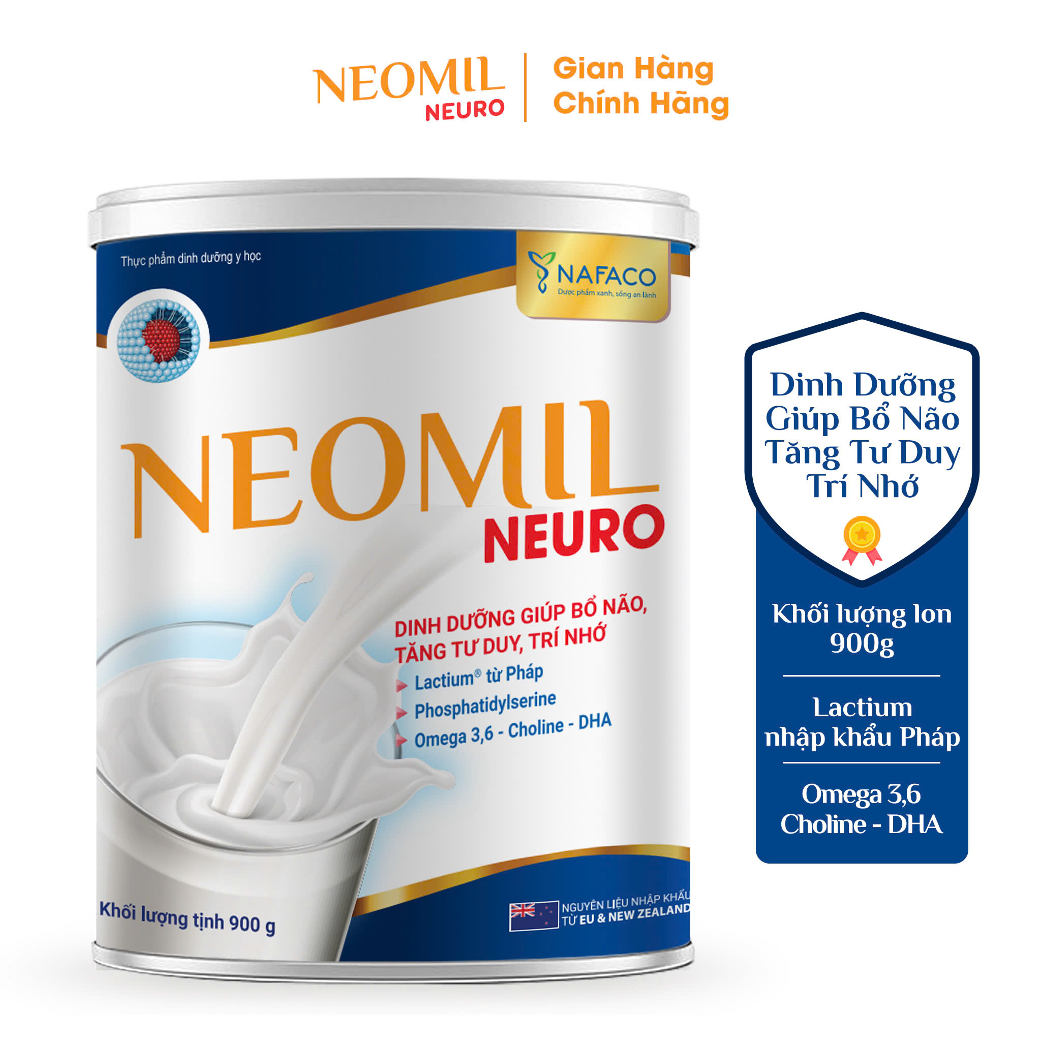 [Chính Hãng] Sữa Neomil Neuro 900g - Dinh Dưỡng Chuyên Biệt Cho Não Bộ