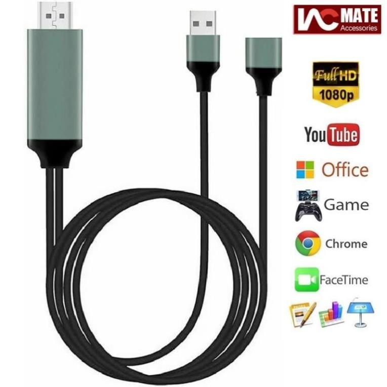 CÁP CHUYỂN HDMI ĐA NĂNG DÂY ĐỎ CỔNG USB CHO CÁC DÒNG LIGHTING TYPE C MICRO HDTV CABLE PLUG AND PLAY