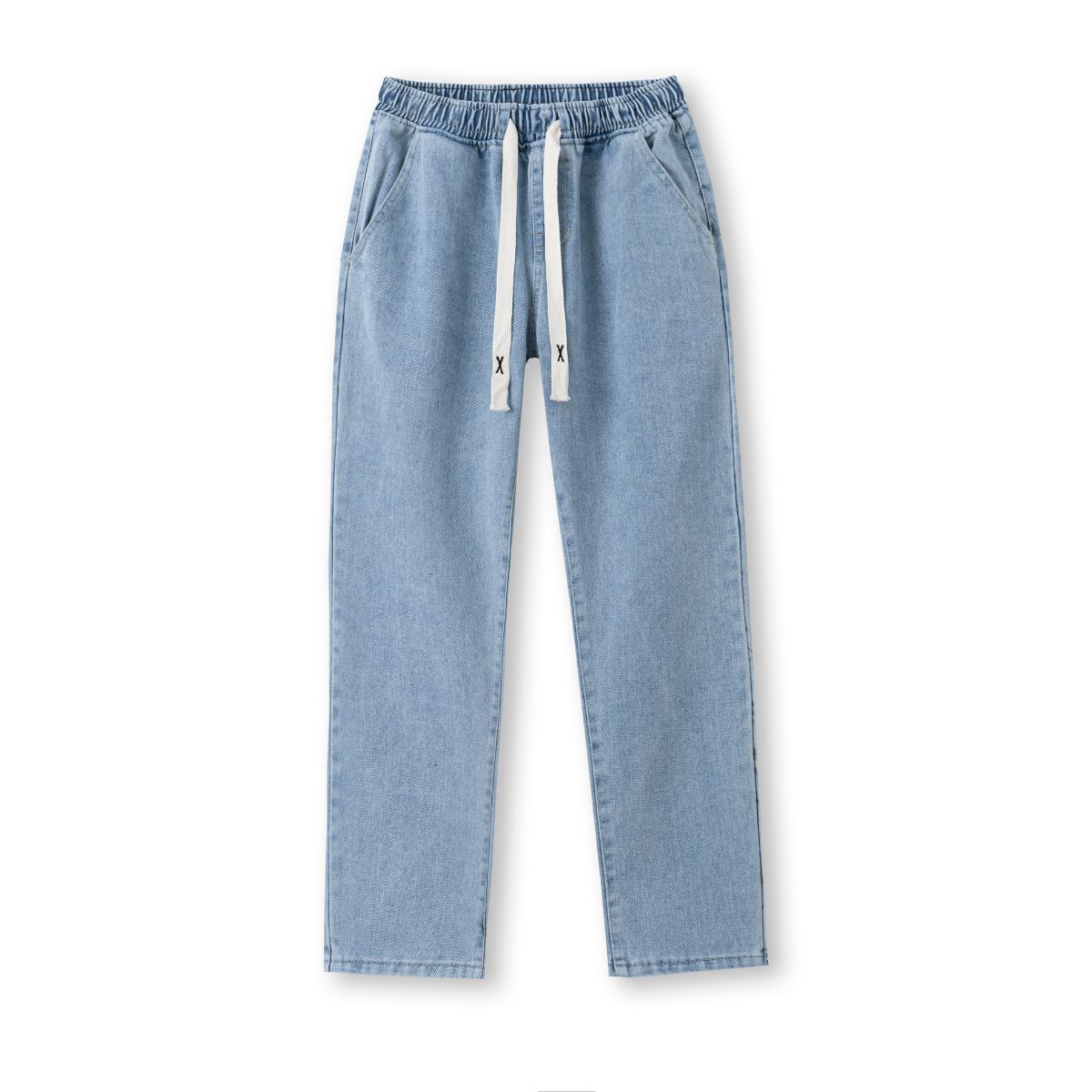 Quần Jean Nam H90 Quần Jean Ống Rộng Cạp Chun Chất Liệu Bò Cotton Không Co Giãn Chống Nhăn Bền Màu T