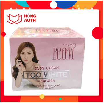 Hộp Kem Body Too White Beovi Của Ca Sĩ Thu Thủy - Kem Body Dưỡng Da Cực Trắng Ca Sĩ Thu Thủy 220Gr Shop Hồng Auth