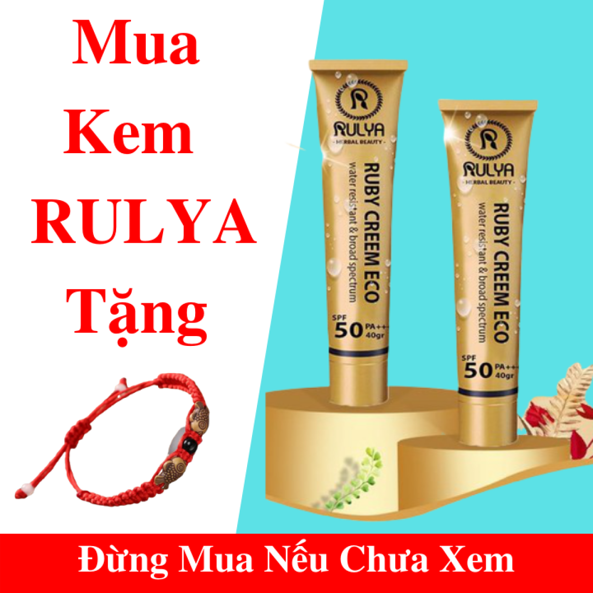 [Hcm]Kem Che Khuyết Điểm Rulya Độ Che Phủ Cao Không Thấm Nước Giữ Màu Lên Đến 24 Giờ+ Tặng Vòng Tay May Mắn Chỉ Đỏ