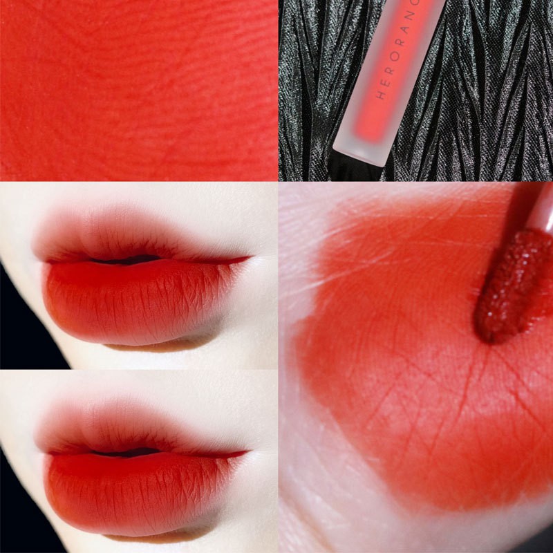 [HCM]Son Kem Lì Herorange Lip Glaze Siêu Xinh Chất Mềm Và Mịn Môi