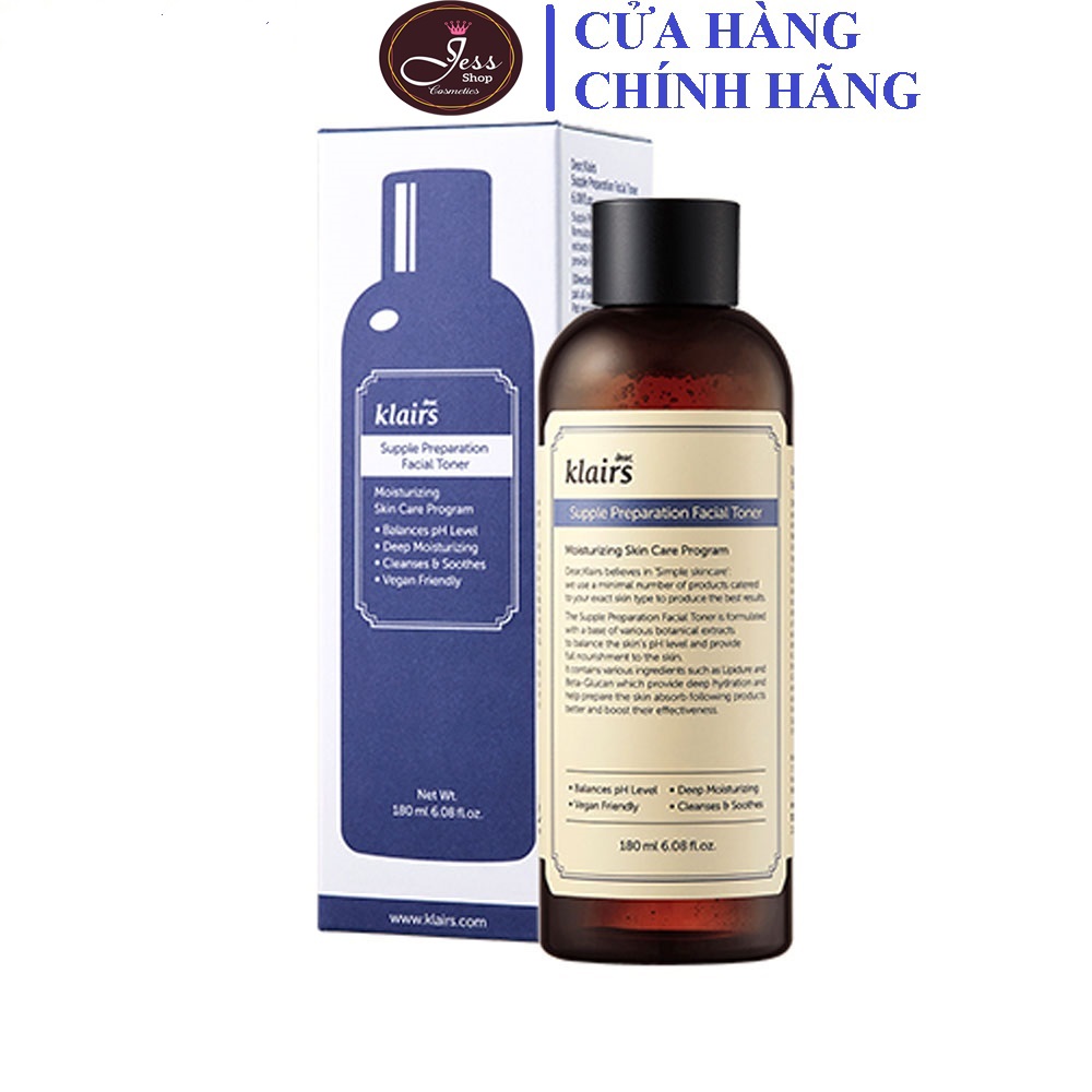 Nước Hoa Hồng Có Mùi Klairs Supple Preparation Facial Toner 180Ml