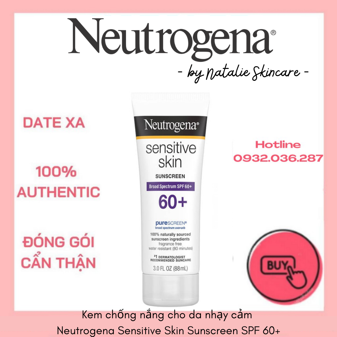 [Hcm]Kem Chống Nắng Cho Da Nhạy Cảm Neutrogena Sensitive Skin Sunscreen Spf 60+