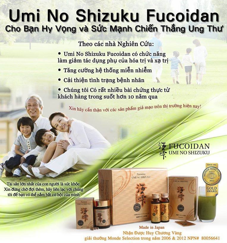 Tảo Phòng Chống Ung Thư Fucoidan Umi No Shizuku