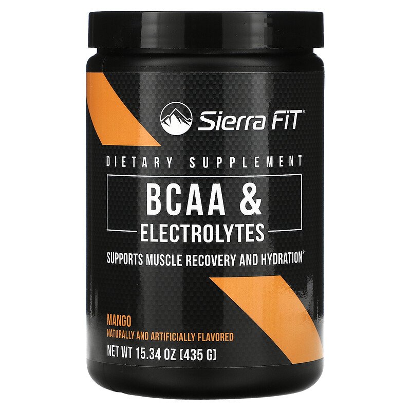 Bcaa & Electrolytes 7G Bcaas Mango Hộp 15.34 Oz (435 G) Của Sierra Fit - Iherb Việt Nam