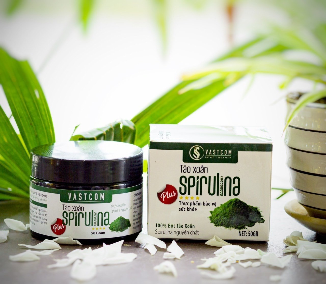 Bột Tảo Xoắn Spirulina 50Gr (Vastcom) - Thực Phẩm Chức Năng Cho Người Tiểu Đường