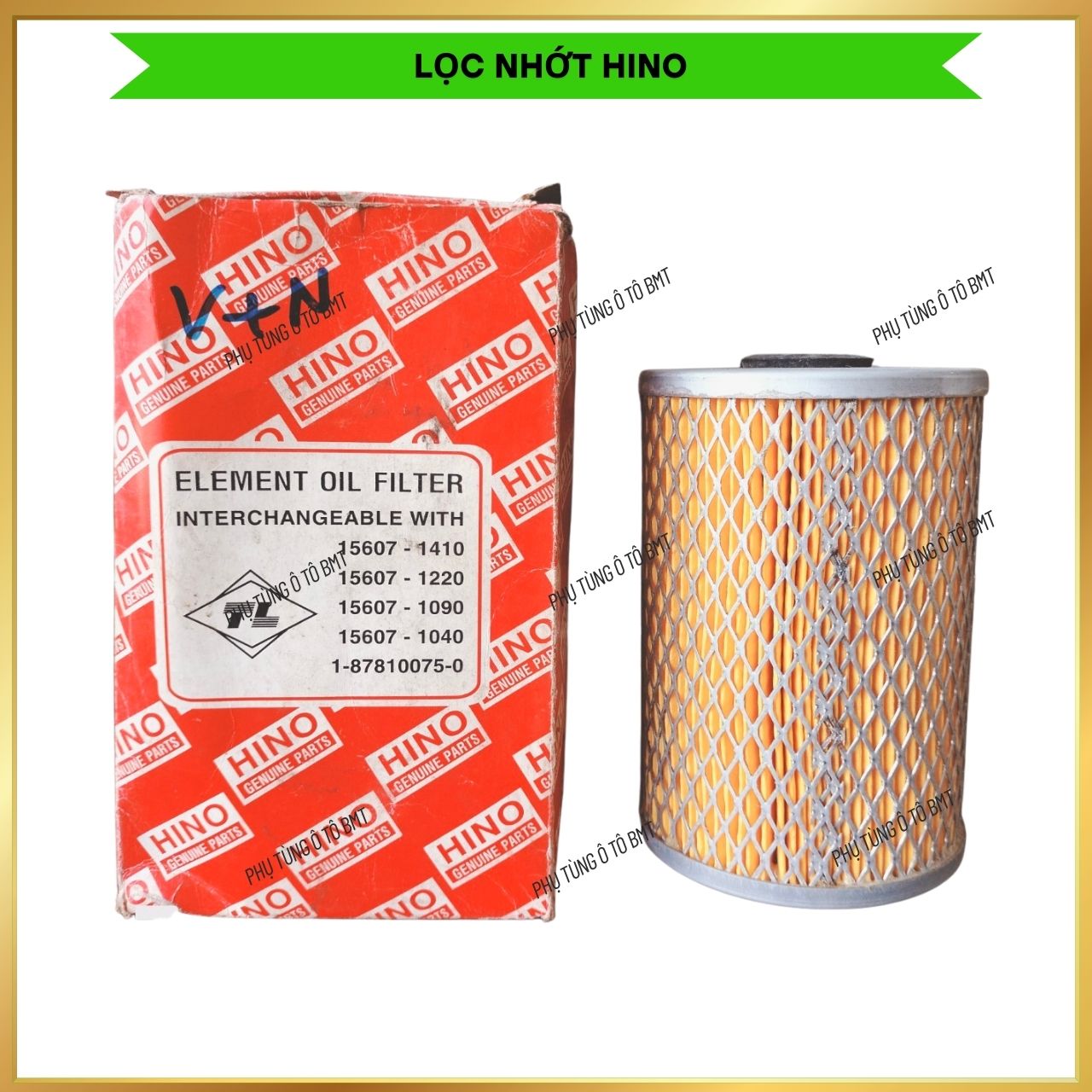 Loc nhớt động cơ Hino 1-60481-6048 15607-1410 15607-1090 15607-1040 1-87810075.