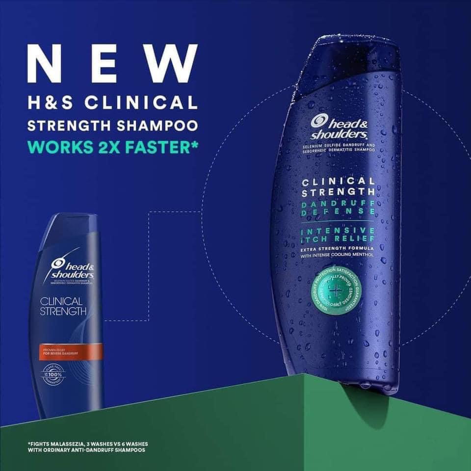[ HÀNG CHÍNH HÃNG MỸ – GỬI TỪ NGƯỜI THÂN ]. Dầu gội giảm ngứa loại bỏ gàu chuyên sâu Hương Bạc Hà #HEA.D & #SHOULDER CLINICAL STRENGTH INTENSIVE ITCH RELIEF Mẫu mới Màu Xanh.