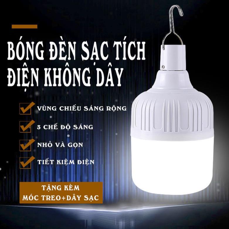 Bóng đèn led tích điện siêu sáng có chuôi cắm sạc - Bóng 80W