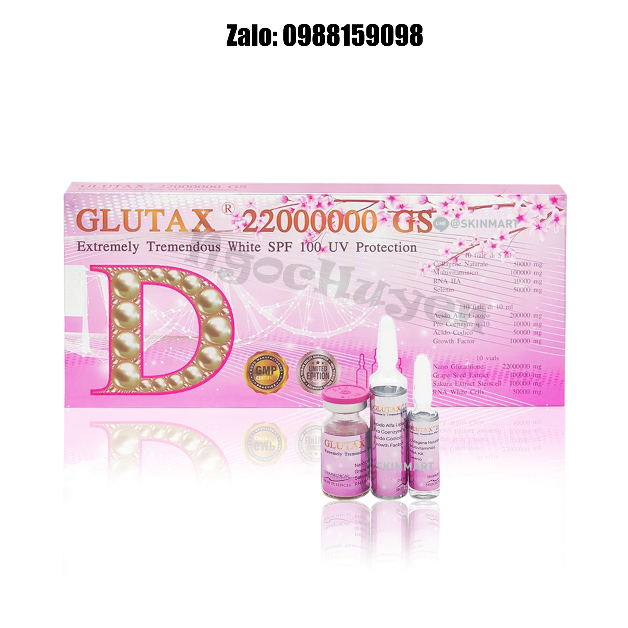 Set Truyền Trắng Glutax 2.200.000 Italy 10 buổi