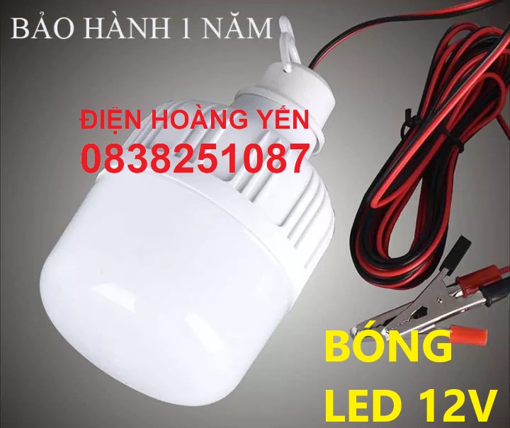 BÓNG ĐÈN LED KẸP BÌNH ẮC QUY LOẠI TỐT 12V