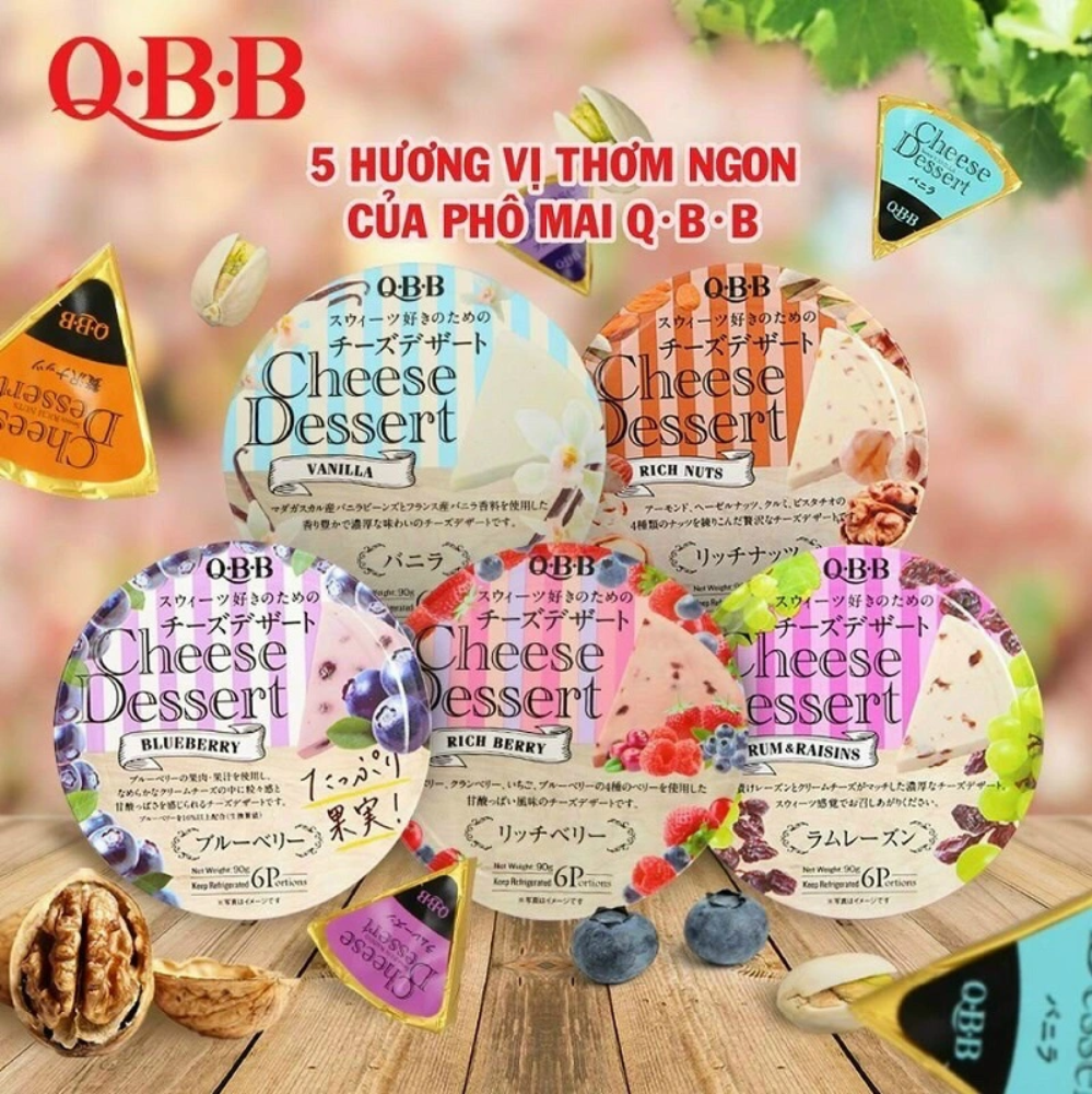Phô mai QBB Nhật 80g - Phô mai trái cây ăn vặt Minhouse