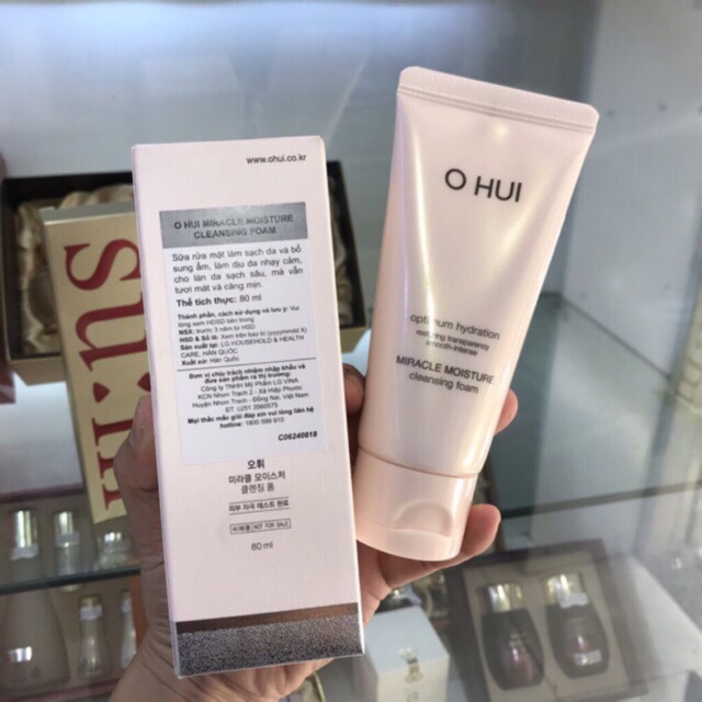 Sữa rửa mặt ohui hồng dưỡng trắng cấp ẩm Miracle Moisture Cleansing Foam 80ml cam kết hàng đúng mô tả chất lượng đảm bảo an toàn đến sức khỏe người sử dụng