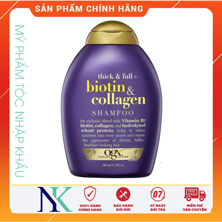 [HCM]Dầu Gội Biotin Collagen Giúp Chống Rụng & Kích Thích Mọc Tóc 385Ml