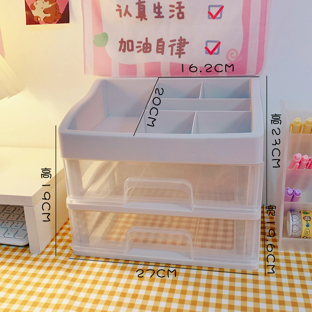 Tủ Nhựa Mini 3 Tầng Trang Trí Bàn Học Phong Cách Hàn Quốc Tủ Nhựa Decor Bàn Học