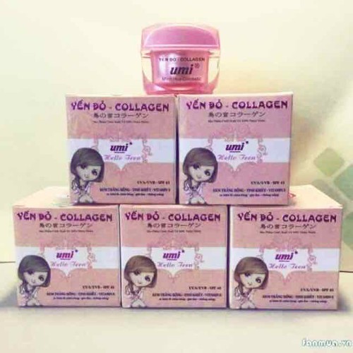 [Hcm]Kem Trắng Da Tinh Khiết Vitamin E Yến Đỏ Collagen Umi - 15G