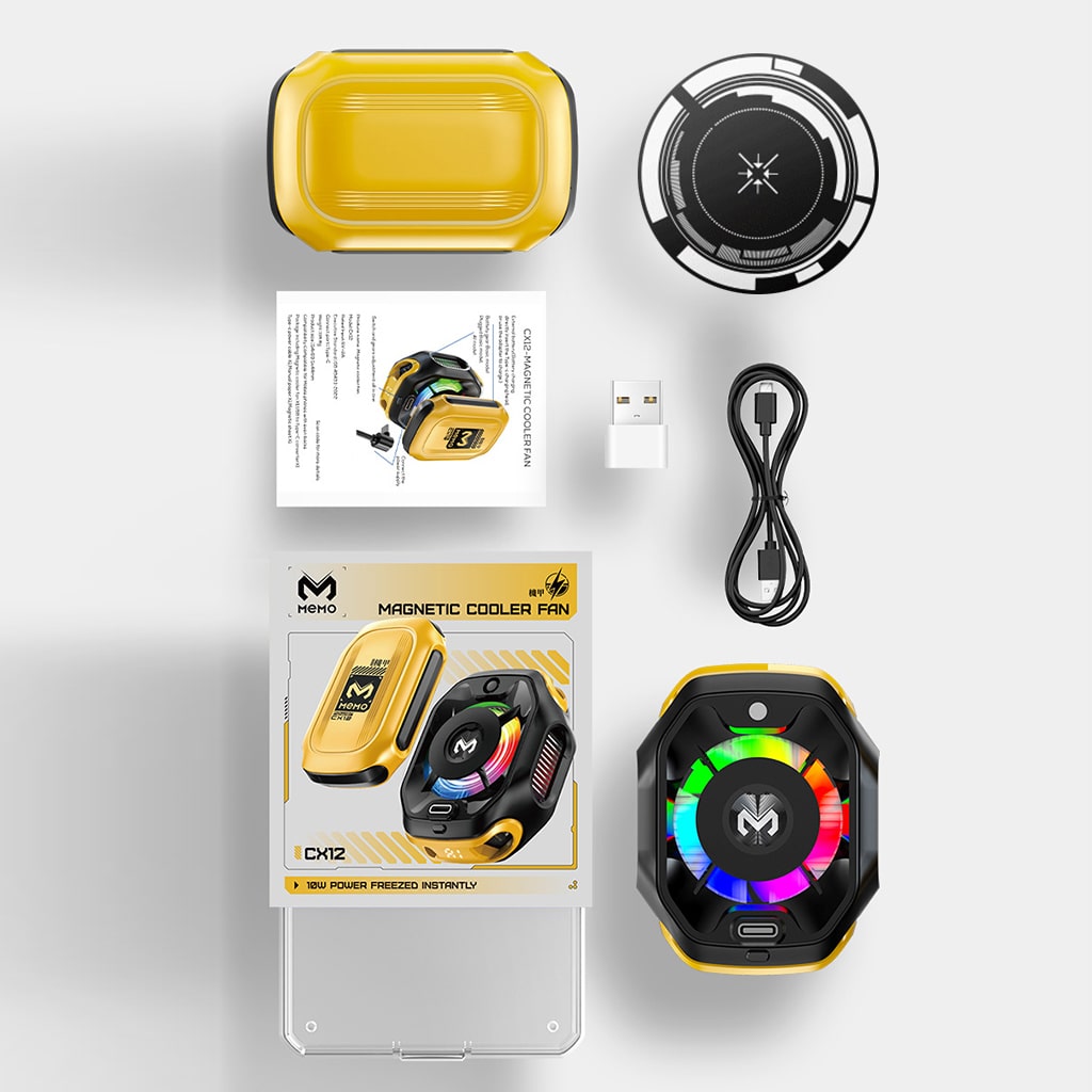 Quạt tản nhiệt điện thoại sò lạnh Memo CX10 Pro AI/CX07/CX12/X15 Pro Max/X100/X65/J86 Pro/S2/X12 Plu