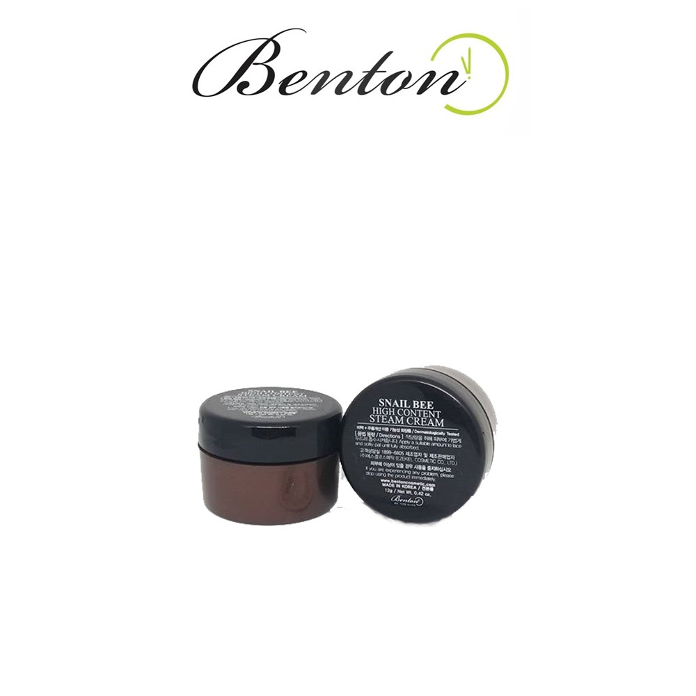 Kem Dưỡng Ẩm Và Phục Hồi Da Benton Snail Bee High Content Steam Cream Mini 12G