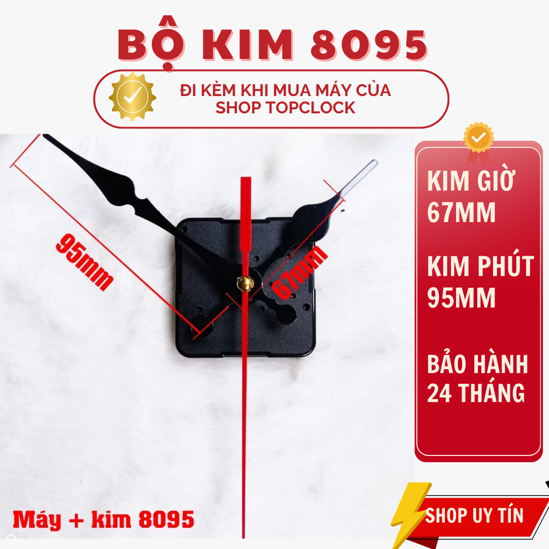 Máy Đồng Hồ Treo Tường 2 Dây – Kết Nối Bộ Phát Nhạc Chuông – Model 12888 Chính Hãng | Kim Giật | Hàng Xịn Đài Loan