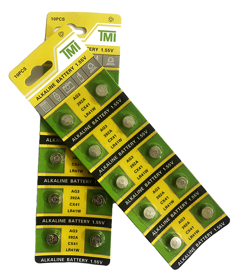 Pin Đồng Hồ AG3/ LR41/ CX41/ LR41W Cell Pin Chất Lượng / Vỉ 10 Viên 1.55V - Hàng mới về