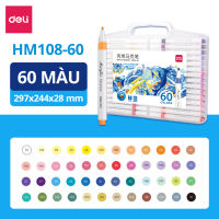 Bút Sơn Acrylic Marker Deli THÊM 80% MỰC - 12/24/36/48/64 Màu Tô Trên Mọi Chất Liệu DIY Vẽ Giày Vải Chai Lọ Nhựa