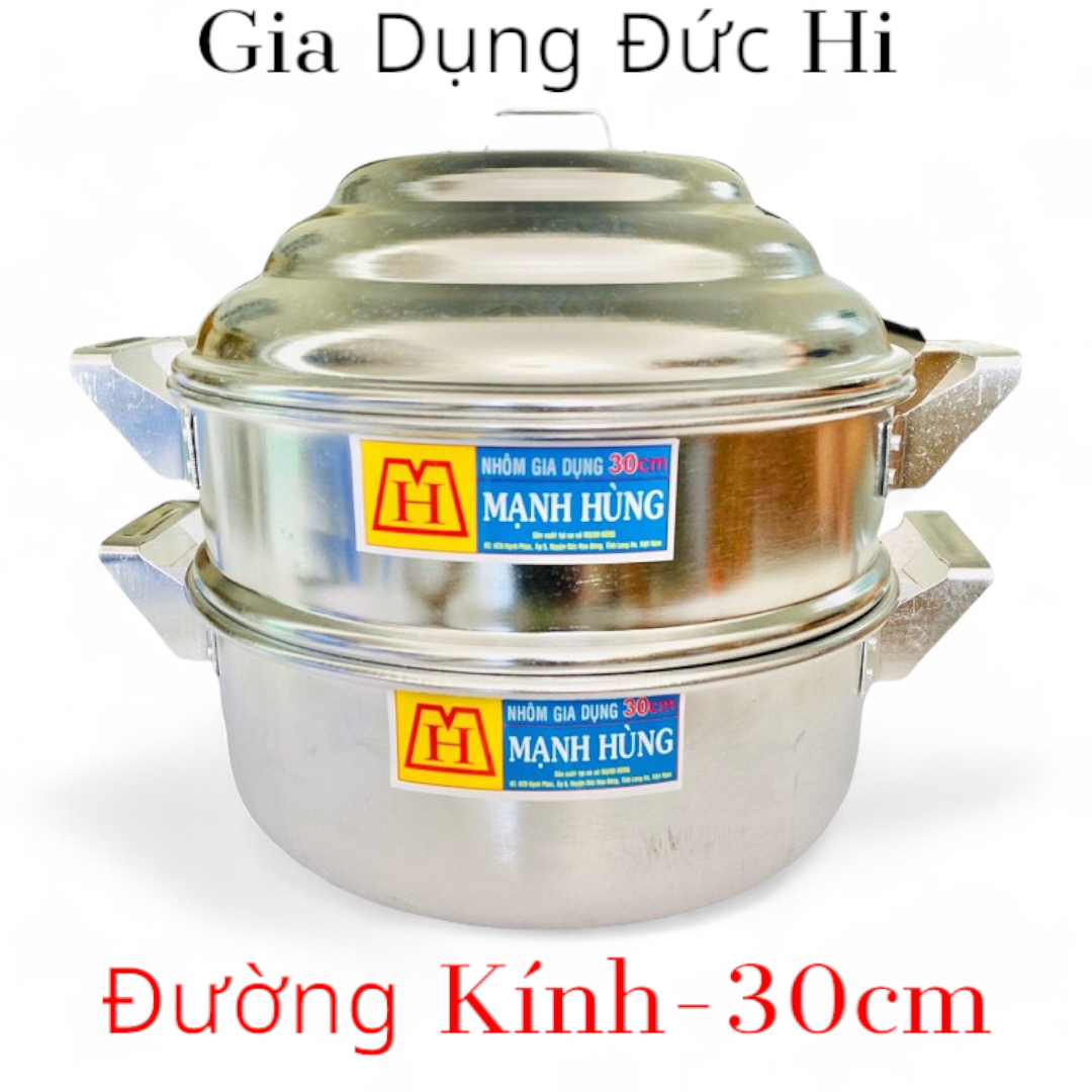 Nồi Hấp 2 Tầng Cao Cấp Mạnh Hùng 30cm - Xửng Hấp 30