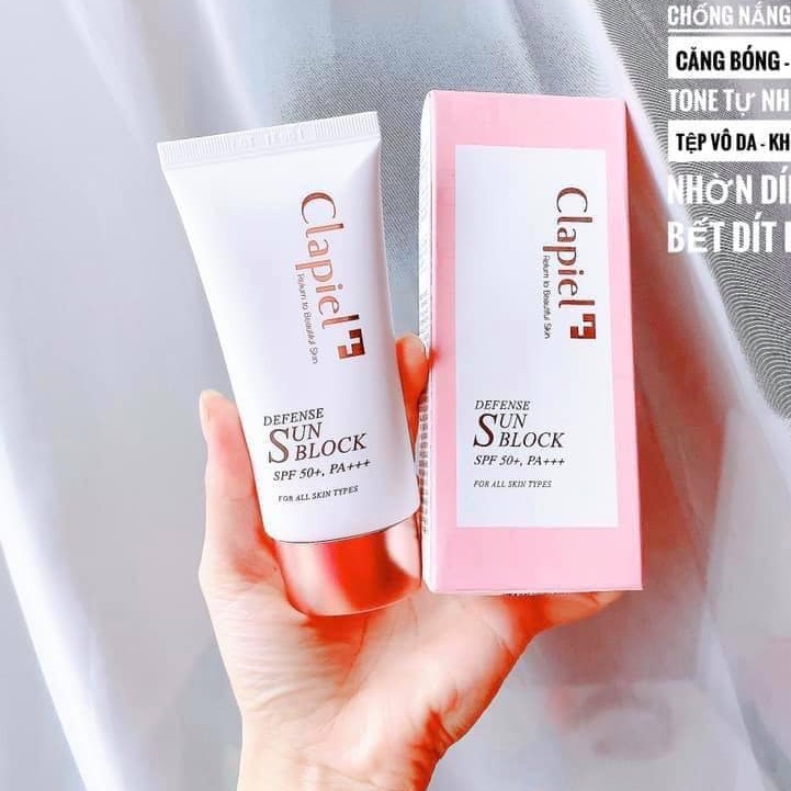 [Hcm]Kem Chống Nắng Không Tan Trong Nước Ngăn Ngừa Kích Ứng Chống Lão Hoá Dưỡng Trắng Da Clapiel 50Ml - 5987