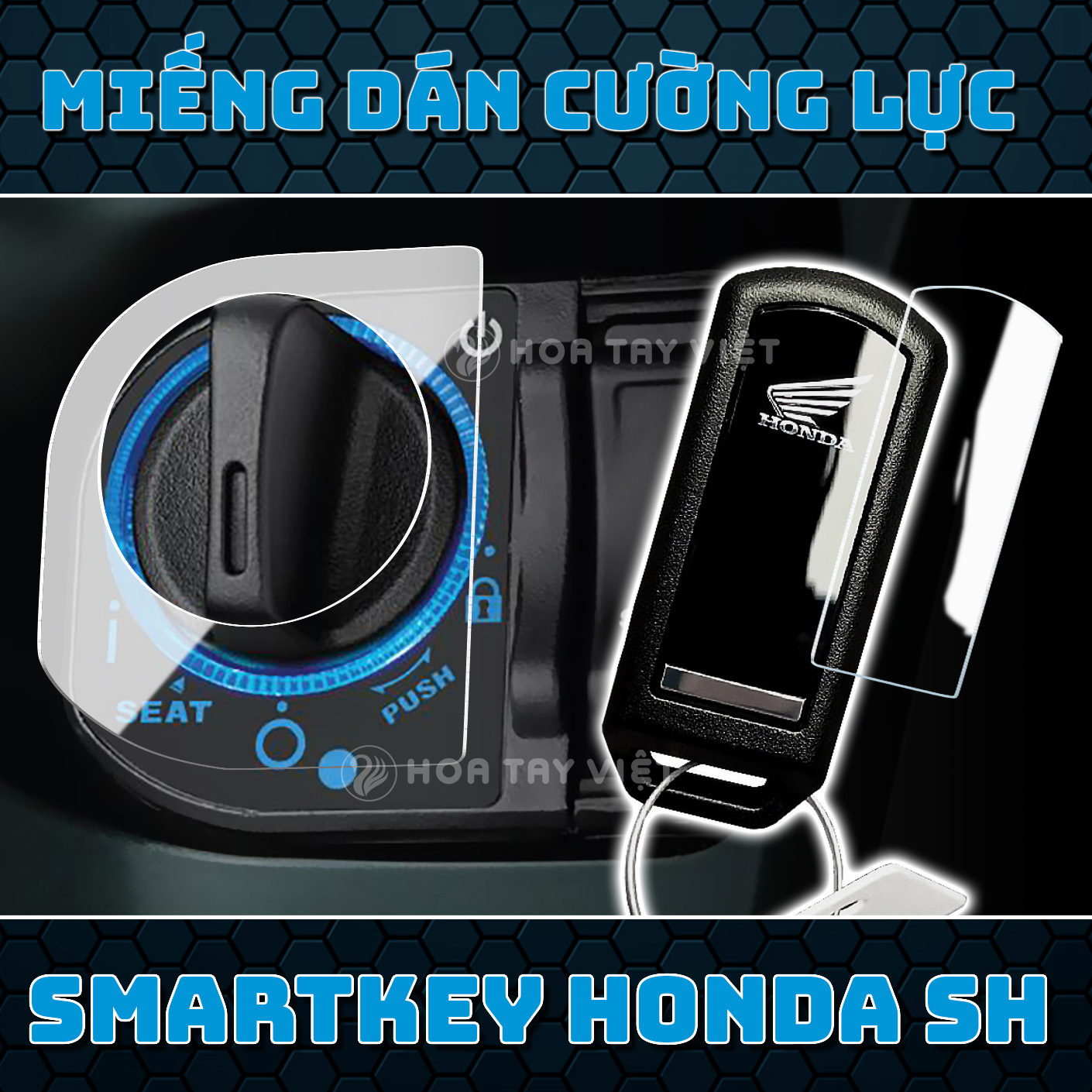 Miếng dán Cường lực bảo vệ Ổ khóa vs SmartKey HONDA SH