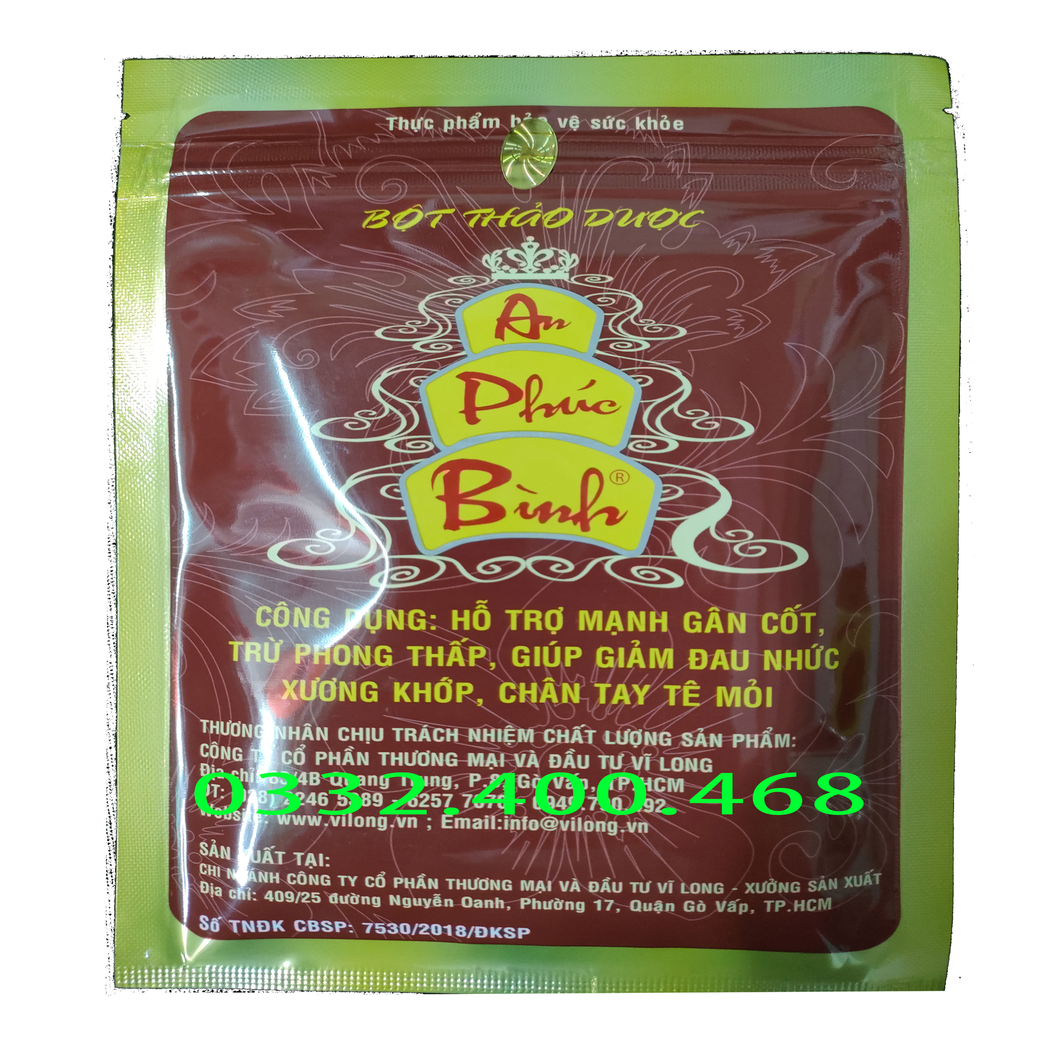 bột thảo dược An Phúc Bình 72g