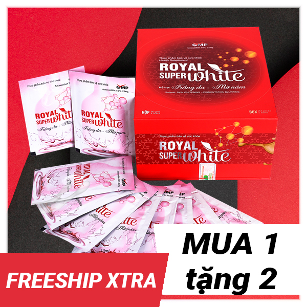 Dịch Uống Truyền Trắng Royal Super White Mịh Lady Beauty - Combo 2 Hộp