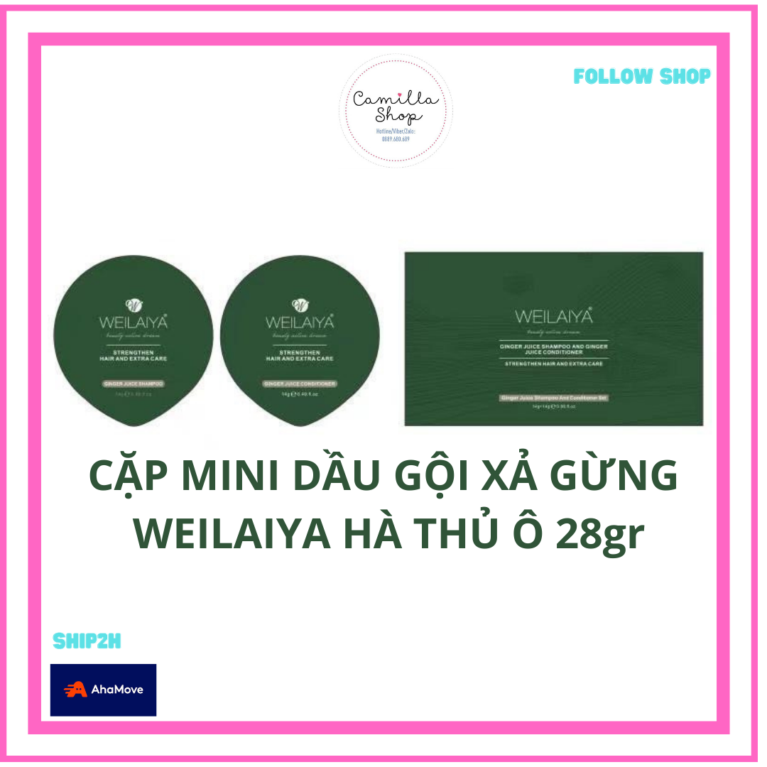 [Hcm]Dầu Gội Xả Gừng Mini Mới Weilaiya Hà Thủ Ô Ngăn Rụng Tóc Kích Mọc Tóc Dành Cho Tóc Khô Xơ Tem Màu Nâu