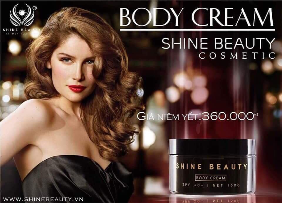 Kem Body Trắng Da Chống Nắng Shine Beauty