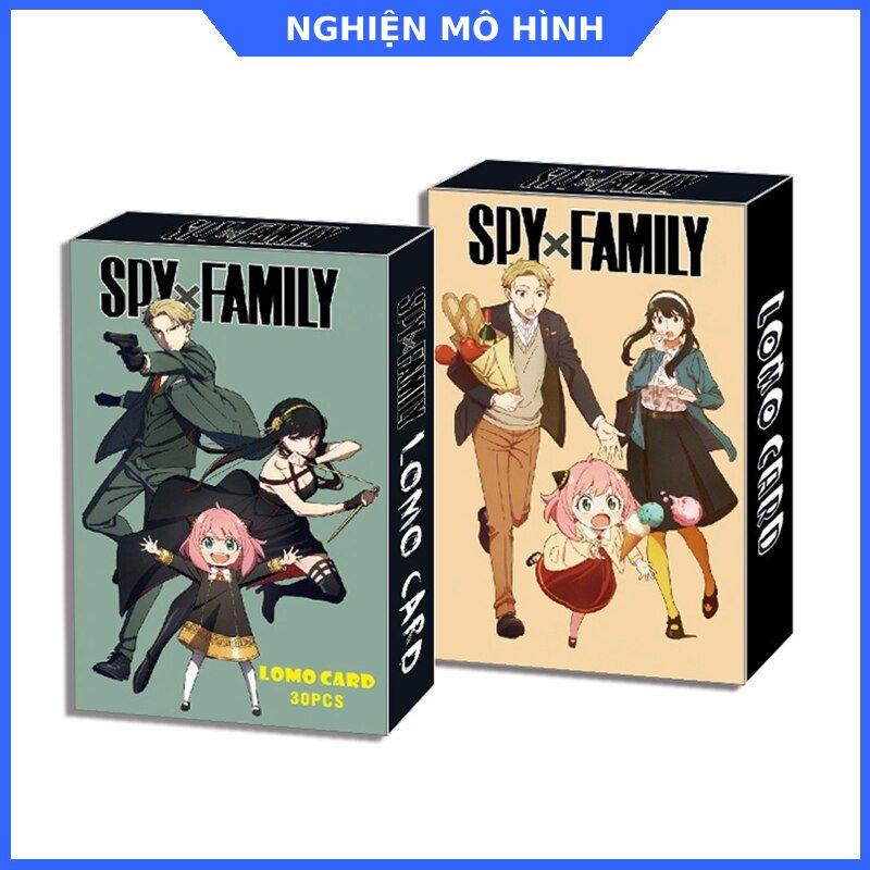 Hộp lomo card 30 thẻ Spy X Family Gia đình điệp viên Loid Forger Yor Forger Anya Forger postcard