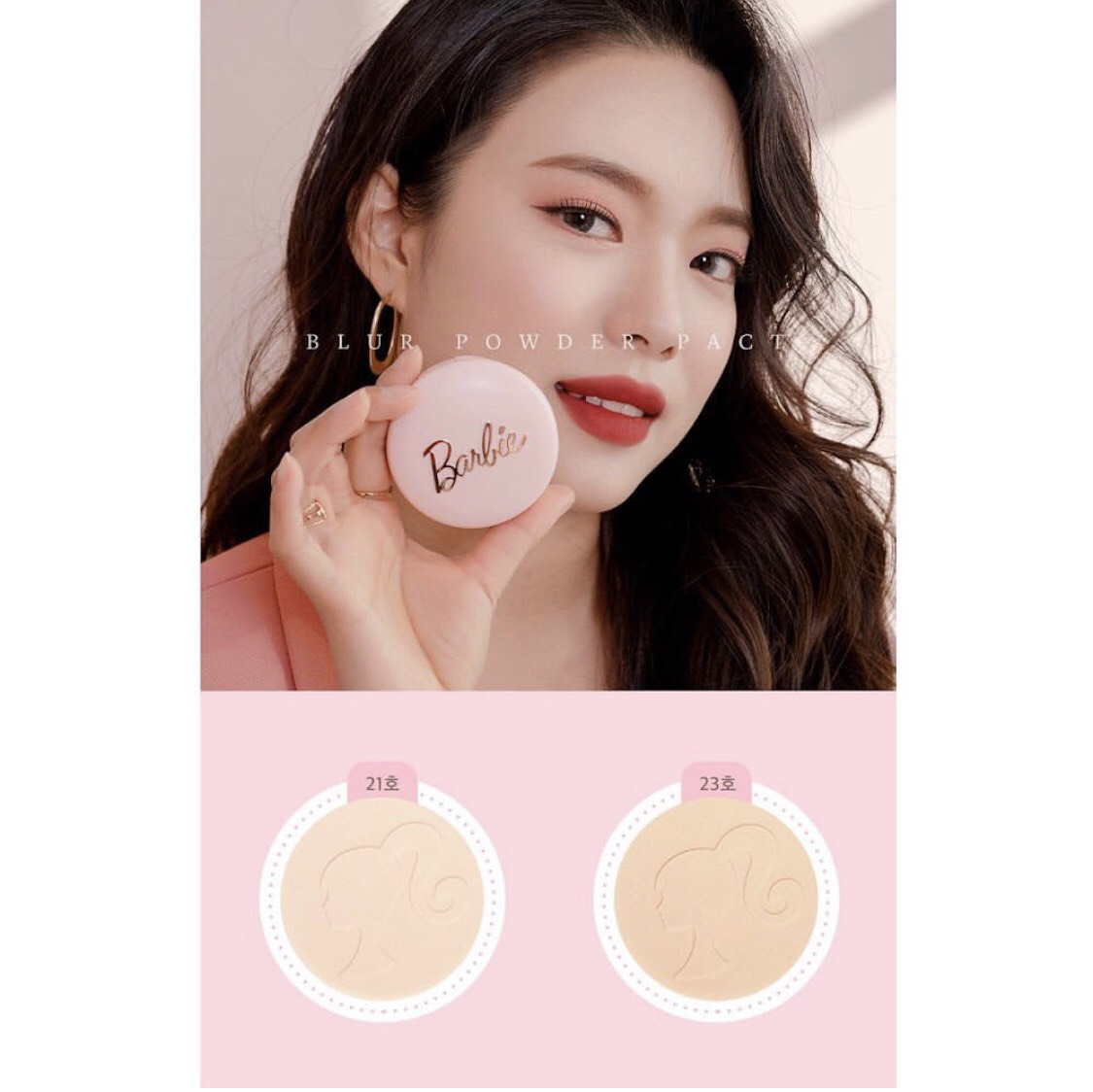 [HCM]Phấn phủ Eglips x Barbie Blur Powder Pact - Hạt phấn cực mịn độ che phủ cao