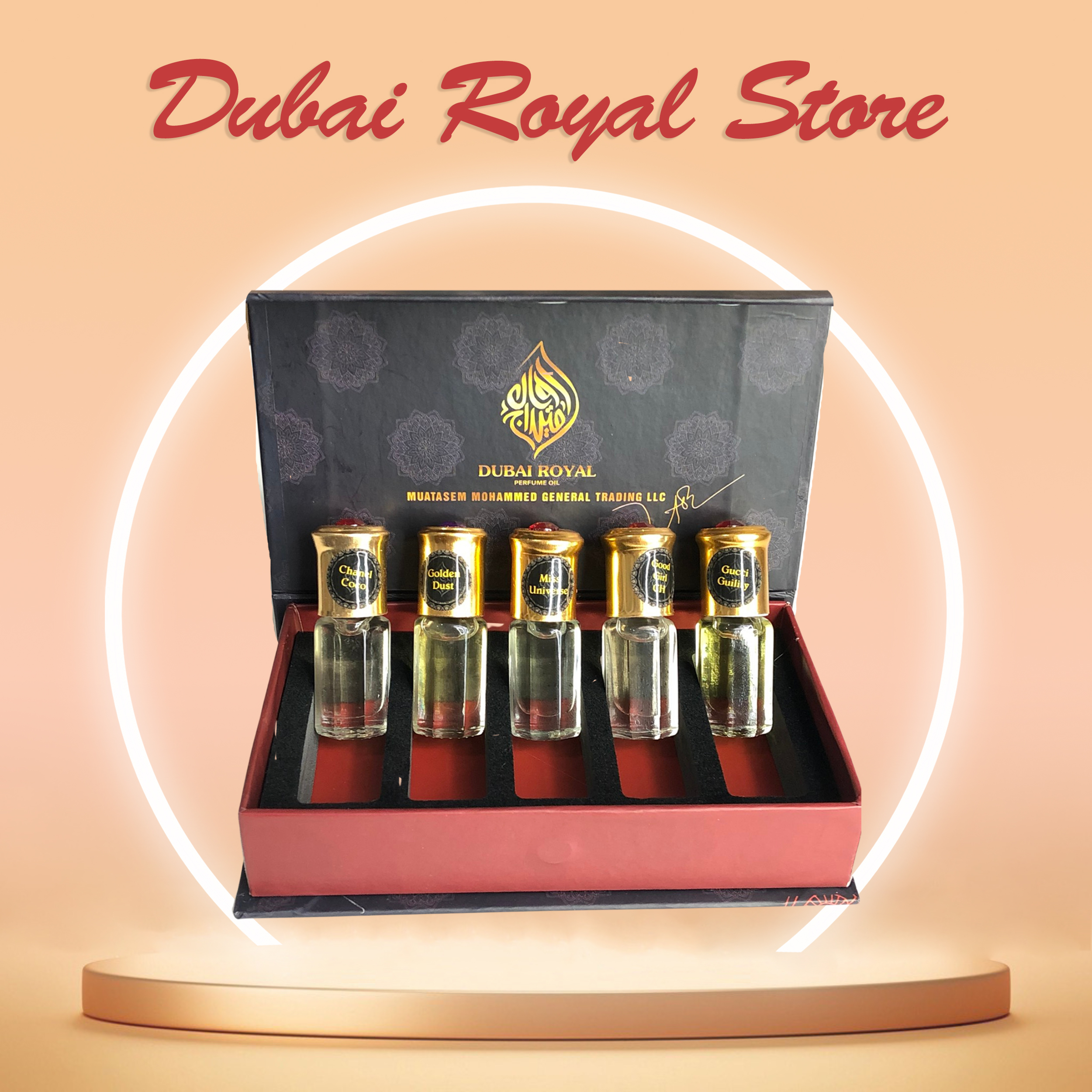 Set 5 chai tinh dầu nước hoa DUBAI ROYAL PERFUM OIL dành cho cả nam và nữ mùi hương nhẹ nhàng tinh tế 3ml