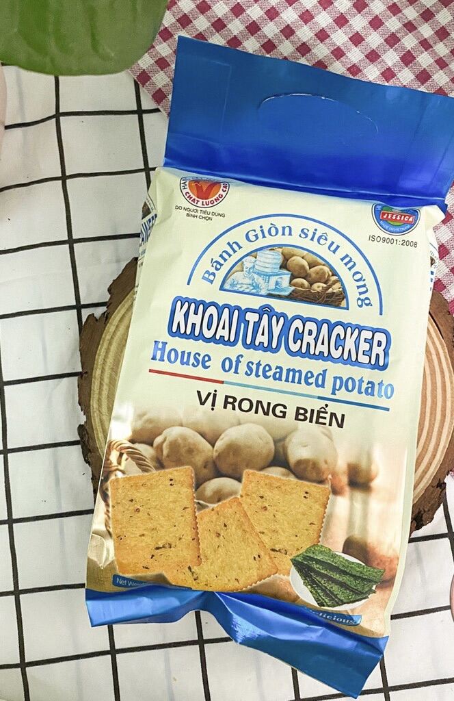 Bánh khoai tây siêu mỏng siêu giòn CRACKER 238g