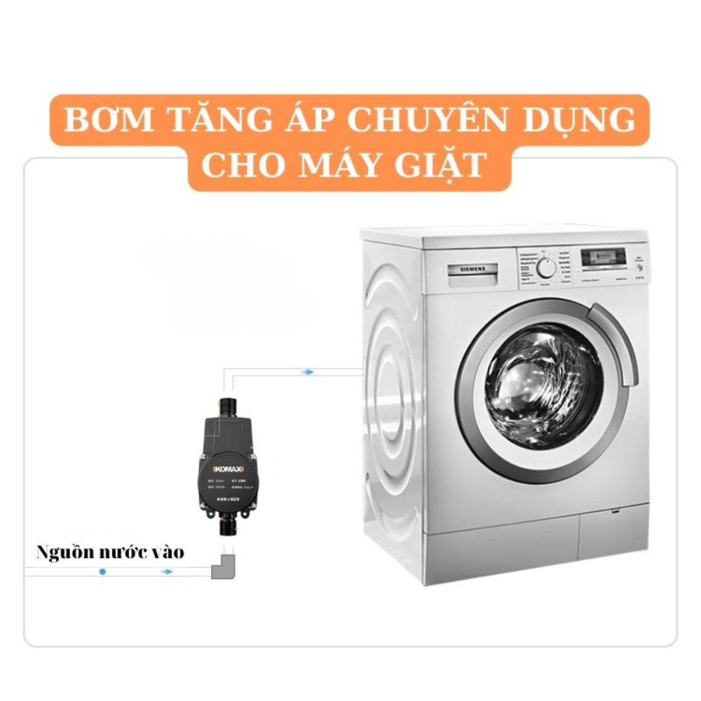 Bơm Tăng Áp Máy Lọc Nước - Chính Hãng KOMAX Chuyên Dụng Bơm Tăng Áp Lực Nước Cho Máy Lọc Nước