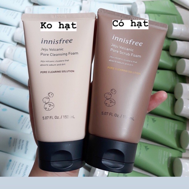 Sữa Rửa Mặt Tro Núi Lửa Innisfree - Tẩy Tế Bào Chết Jeju Volcanic Pore Scrub Foam 150Ml