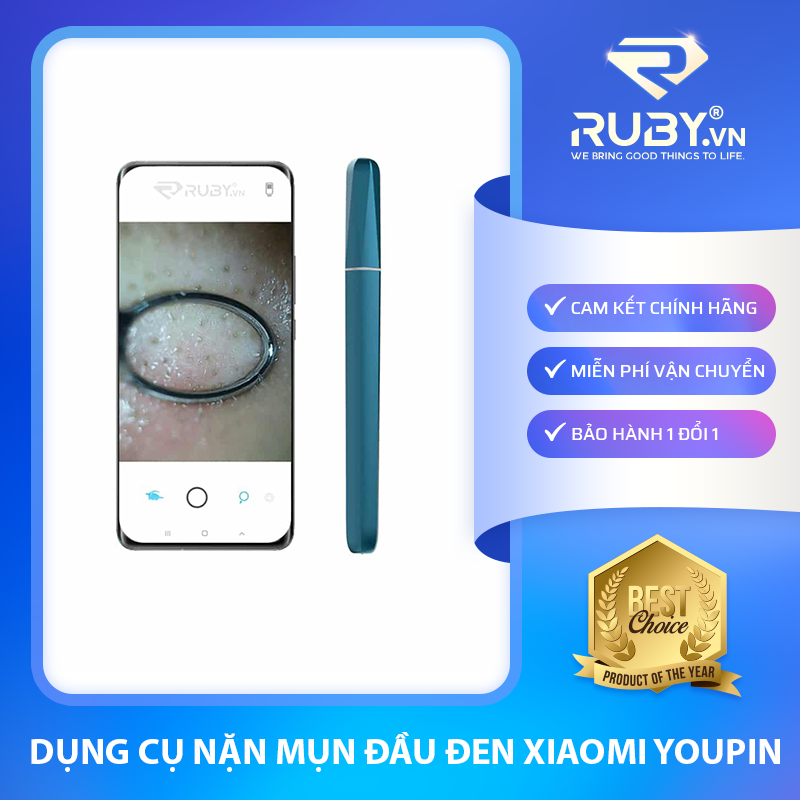 Dụng Cụ Nặn Mụn Đầu Đen Xiaomi Youpin Wisdom Nội Soi Rõ Nét Hiển Thị Qua App Điện Thoại Dung Lượng Pin Lớn