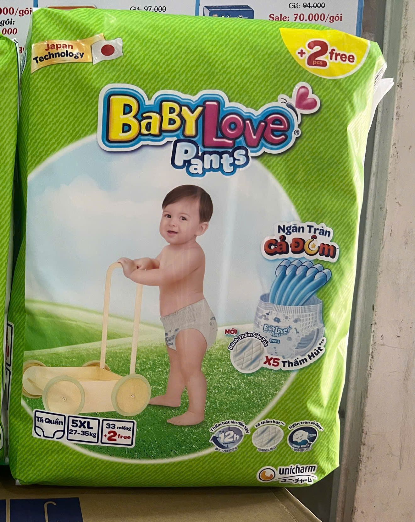 [TẶNG 4 MIẾNG] Tã quần BABYLOVE/ BABYJOY chuẩn Nhật size M48/L484/XL48/XXL48 Baby Love Baby Joy Unic