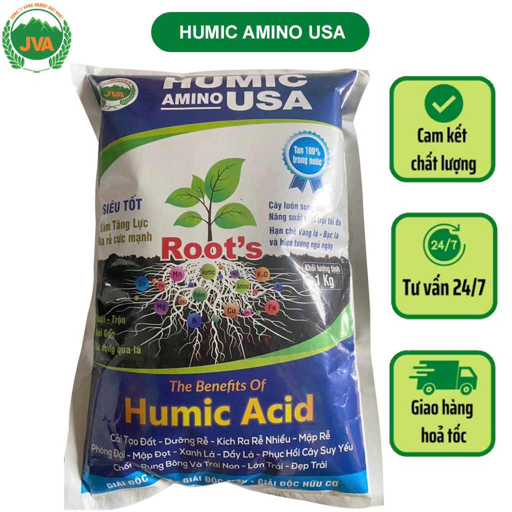Phân bón Humic Amino USA 1KG kích rễ tăng trưởng cây JVA19 VietNhat
