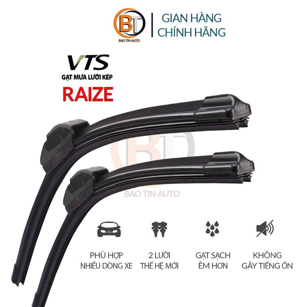 [RAIZE] Gạt mưa ô tô lưỡi kép Toyota Raize thanh gạt kính nước mưa oto 2 lưỡi cây gạt nước mưa ôtô k