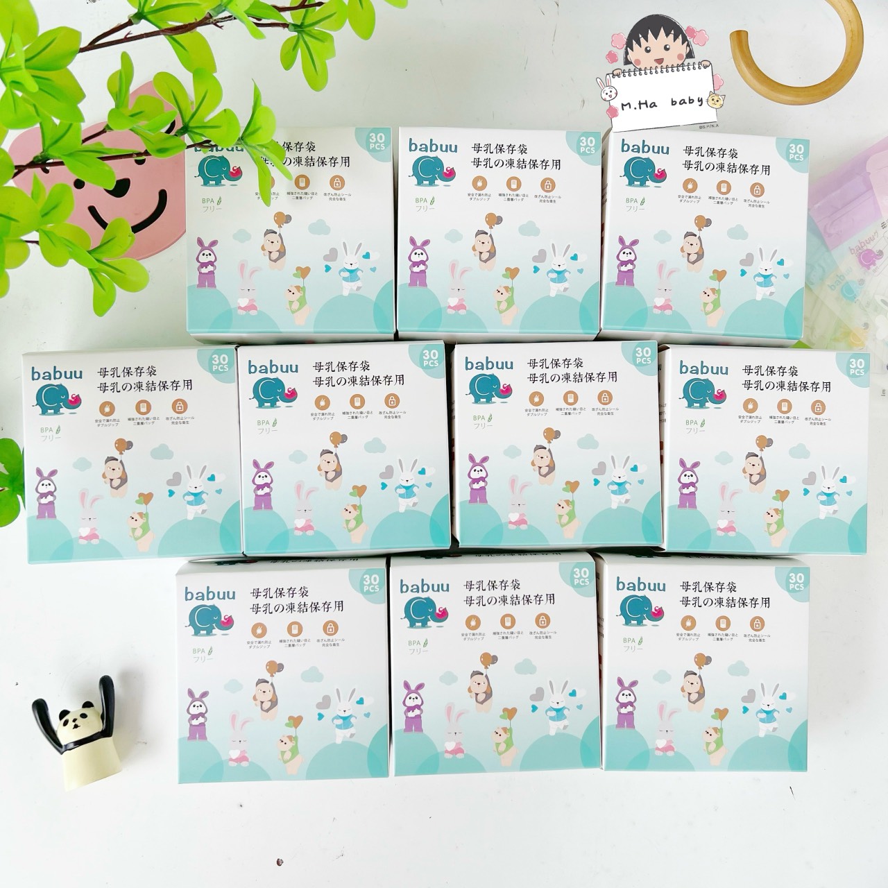 Hộp 30 túi trữ sữa Baby Babuu Nhật Bản 100ml