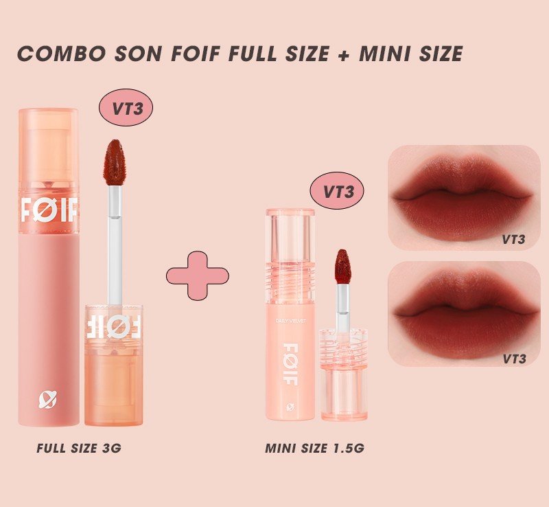 [FOIF BY MERZY] Son Kem Lì Thuần Chay Mịn Mượt Lâu Trôi FOIF Daily Velvet Tint 3g